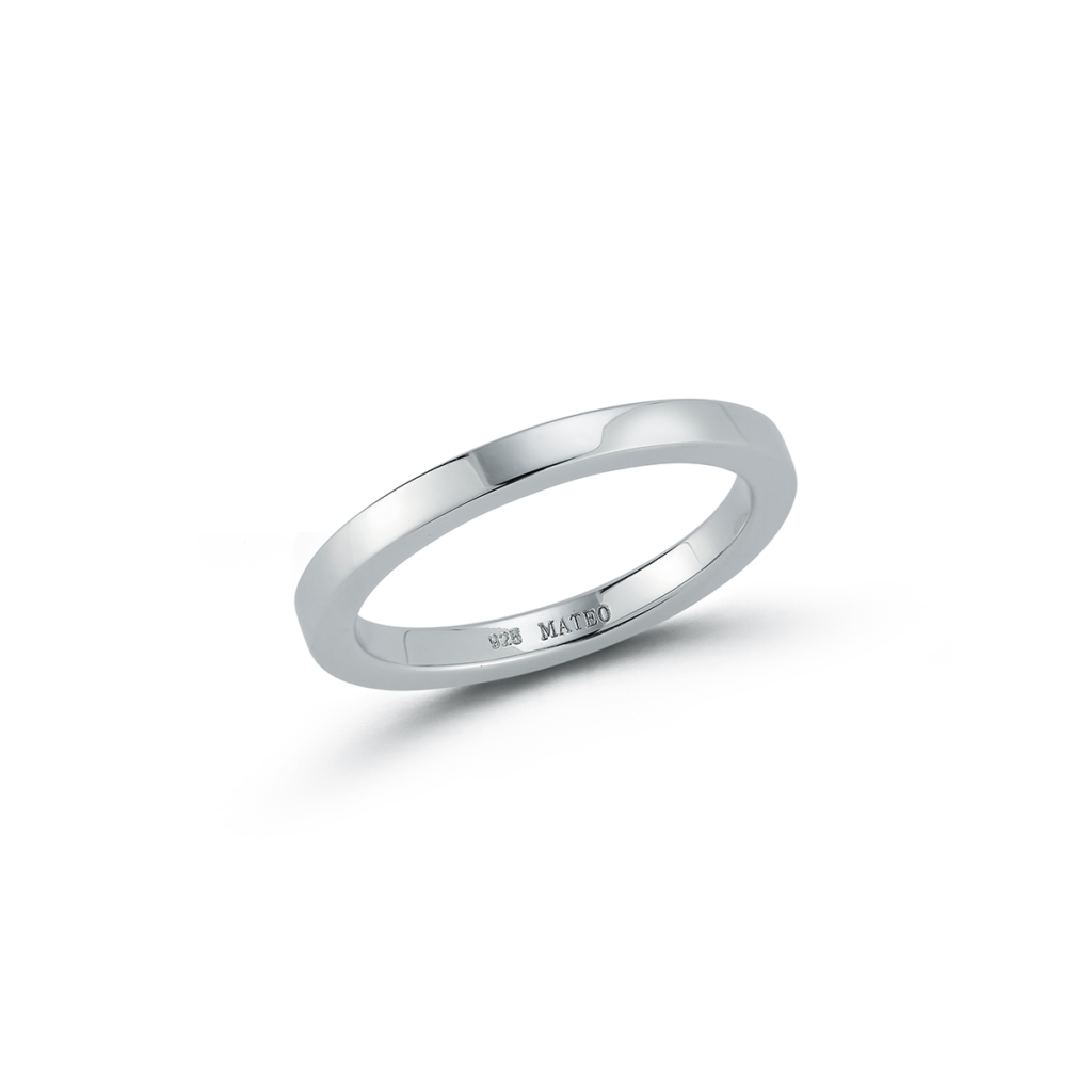 925 Sterling Silver Bar Band