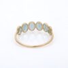 925 Sterling Silver Bezel Set Aquamarine Half Eternity Band - Image 3