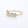 925 Sterling Silver Bezel Set Aquamarine Half Eternity Band - Image 4
