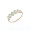925 Sterling Silver Bezel Set Aquamarine Half Eternity Band - Image 5