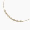Slim bracelet design with bezel-set diamond accents