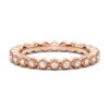 925 Sterling Silver Bezel Set Diamond Eternity Ring - Image 3