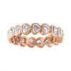 925 sterling silver eternity band with thick gold plating