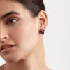 925 Sterling Silver Blackthorn Stud Earrings Black Spinel and Black Pearl - Image 4