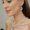 925 Sterling Silver Blooming Pearl Diamond Pendant - Image 4