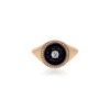 925 Sterling Silver Blue Pinky Diamond Pinky Ring - Image 3