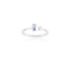 Modern open ring crafted in sterling silver and gold plating