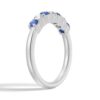 925 Sterling Silver Blue Sapphire and White Sapphire Anniversary Band - Image 2