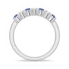 925 Sterling Silver Blue Sapphire and White Sapphire Anniversary Band - Image 3