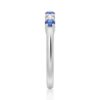 925 Sterling Silver Blue Sapphire and White Sapphire Anniversary Band - Image 4