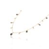 925 Sterling Silver Blue Sapphire Charm Station Diamond Necklace - Image 3