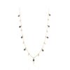 925 Sterling Silver Blue Sapphire Charm Station Diamond Necklace - Image 5
