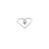 925 Sterling Silver Blue Sapphire Chevron Diamond Ring - Image 6