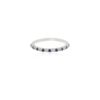 925 Sterling Silver Blue Sapphire Diamond Half Eternity Band