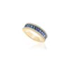 925 Sterling Silver Blue Sapphire Diamond Stacking Ring - Image 2