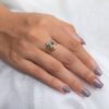 925 Sterling Silver Blue Sapphire Stacking Ring - Image 2