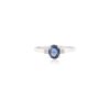 925 Sterling Silver Blue Sapphire Statement Diamond Ring