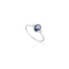 925 Sterling Silver Blue Sapphire Statement Diamond Ring - Image 3