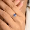 925 Sterling Silver Blue Sapphire Statement Ring - Image 2