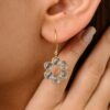 925 Sterling Silver Blue Topaz Bubble Dangle Earrings - Image 2