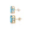 Gold-plated sterling silver stud earrings with a refined oval profile