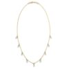 925 Sterling Silver Blue Topaz Drop Chain Diamond Necklace - Image 4