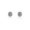 925 Sterling Silver Blue Topaz Round Solitaire Stud