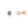 925 Sterling Silver Blue Topaz Round Solitaire Stud - Image 3