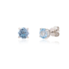 925 Sterling Silver Blue Topaz Stud Earrings - Image 3