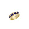 925 Sterling Silver Blue Track Diamond Ring