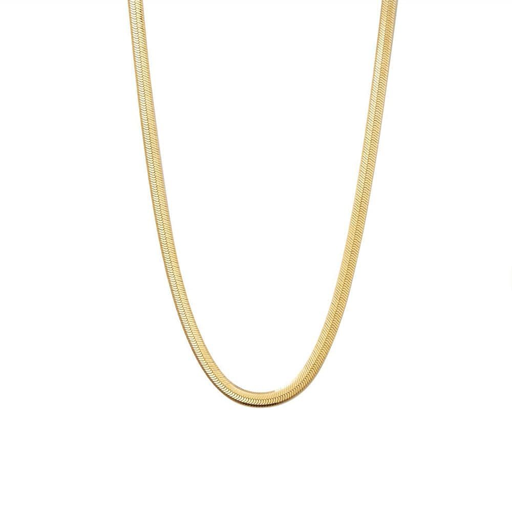 925 Sterling Silver Bold Herringbone Chain Necklace