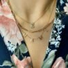 Gold-plated initial necklace with premium CZ diamond detailing