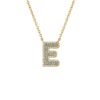 Bold initial necklace with bright premium CZ diamond accents
