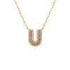 Personalised initial necklace with a bright, eye-catching finish