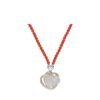 925 Sterling Silver Bond Diamond Necklace with coral beads and pendant design