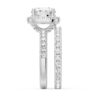 925 Sterling Silver Brilliant Halo Round Diamond Engagement Ring - Image 16