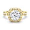 925 Sterling Silver Brilliant Halo Round Diamond Engagement Ring - Image 2