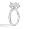 925 Sterling Silver Brilliant Halo Round Diamond Engagement Ring - Image 4