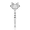 925 Sterling Silver Brilliant Halo Round Diamond Engagement Ring - Image 5
