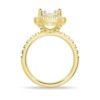 925 Sterling Silver Brilliant Halo Round Diamond Engagement Ring - Image 9