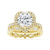 925 Sterling Silver Brilliant Heart Diamond Halo Engagement Ring - Image 17
