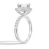 925 Sterling Silver Brilliant Heart Diamond Halo Engagement Ring - Image 4