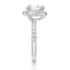 925 Sterling Silver Brilliant Heart Diamond Halo Engagement Ring - Image 5