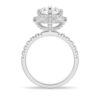 925 Sterling Silver Brilliant Heart Diamond Halo Engagement Ring - Image 6