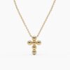 925 Sterling Silver Bubble Cross Necklace