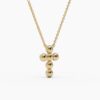 925 Sterling Silver Bubble Cross Necklace - Image 6