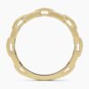 925 Sterling Silver Chain Link Diamond Ring - Image 6