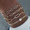 Gold-plated sterling silver bracelet with bezel-set Premium CZ diamonds