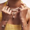 925 Sterling Silver Chaind Bracelet Pearl - Image 2