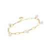 925 Sterling Silver Chaind Bracelet Pearl - Image 3